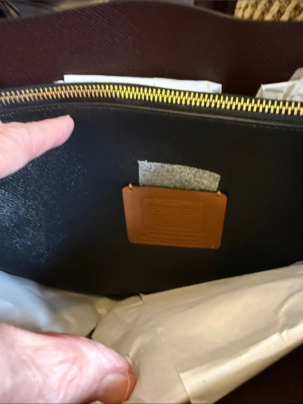 Coach leather tote